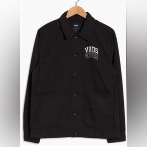 Vans Black Chore Coat with “Off the Wall” Detailing - M